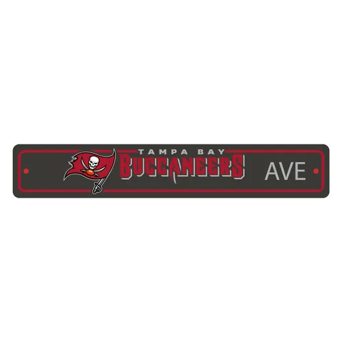 Fan Mats Tampa Bay Buccaneers Team Color Street Sign Decor 4In. X 24In. Lightweight