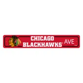 Fan Mats Chicago Blackhawks Team Color Street Sign Decor 4In. X 24In. Lightweight