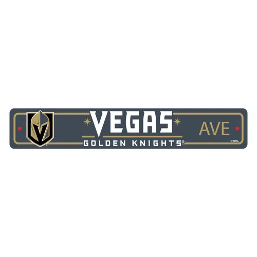 Fan Mats Vegas Golden Knights Team Color Street Sign Decor 4In. X 24In. Lightweight
