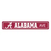 Fan Mats Alabama Crimson Tide Team Color Street Sign Decor 4In. X 24In. Lightweight