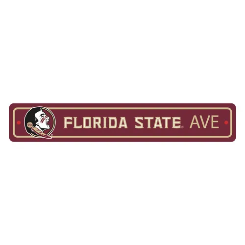 Fan Mats Florida State Seminoles Team Color Street Sign Decor 4In. X 24In. Lightweight