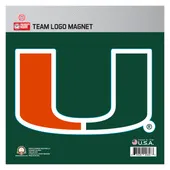 Fan Mats Miami Hurricanes Large Team Logo Magnet 10" (8.8334"X5.4145")