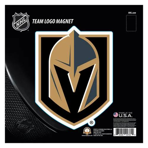 Fan Mats Vegas Golden Knights Golden Knights Large Team Logo Magnet 10" (5.6247"X7.5082")