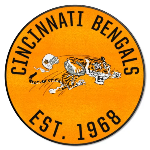 Fan Mats Cincinnati Bengals Roundel Rug - 27In. Diameter