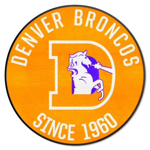 Fan Mats Denver Broncos Roundel Rug - 27In. Diameter