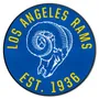 Fan Mats Los Angeles Rams Roundel Rug - 27In. Diameter