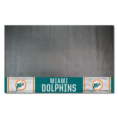 Fan Mats Miami Dolphins Vinyl Grill Mat - 26In. X 42In.