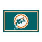 Fan Mats Miami Dolphins 3Ft. X 5Ft. Plush Area Rug