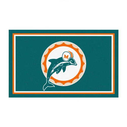 Fan Mats Miami Dolphins 3Ft. X 5Ft. Plush Area Rug