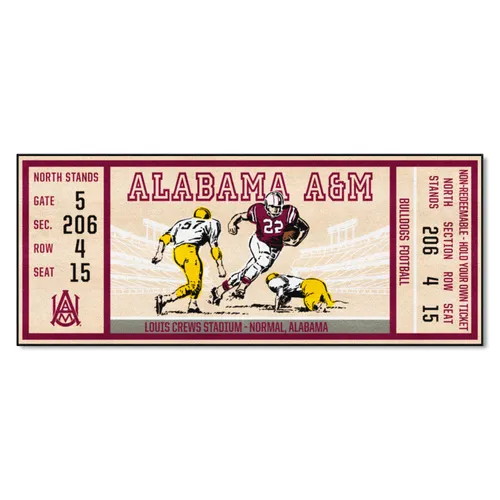 Fan Mats Alabama A&M Bulldogs Ticket Runner Rug - 30In. X 72In.