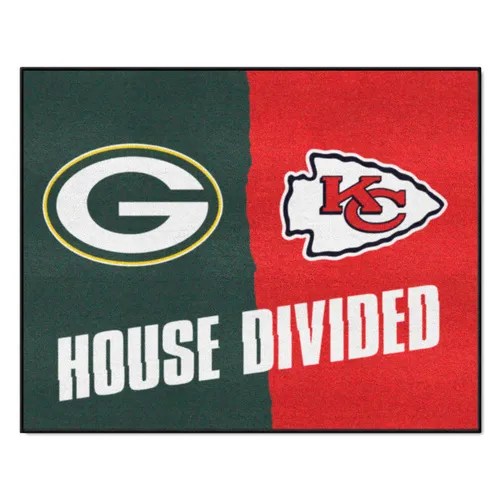 Fan Mats Nfl Packers / Chiefs House Divided Rug - 34 In. X 42.5 In.