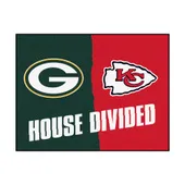 Fan Mats Nfl Packers / Chiefs House Divided Rug - 34 In. X 42.5 In.