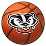 Fan Mats Wisconsin Badgers Basketball Rug - 27In. Diameter