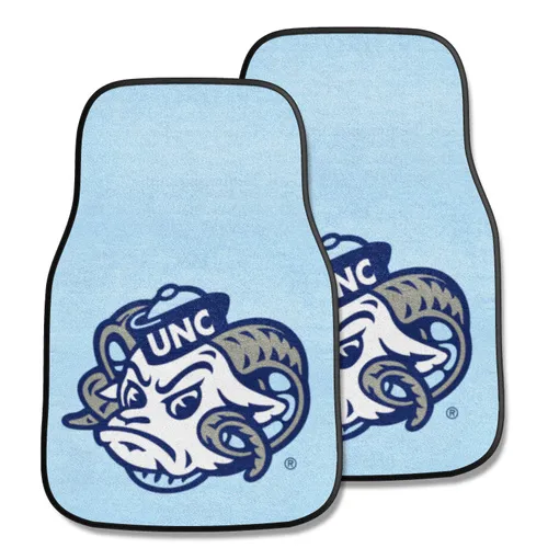 Fan Mats North Carolina Tar Heels Carpet Car Mat Set - 2 Pieces