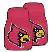 Fan Mats Louisville Cardinals Carpet Car Mat Set - 2 Pieces