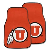 Fan Mats Utah Utes Carpet Car Mat Set - 2 Pieces