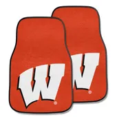 Fan Mats Wisconsin Badgers Carpet Car Mat Set - 2 Pieces