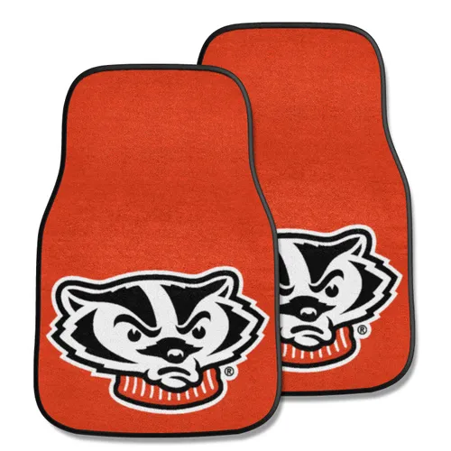 Fan Mats Wisconsin Badgers Carpet Car Mat Set - 2 Pieces