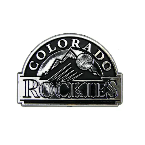 Fan Mats Colorado Rockies Molded Chrome Plastic Emblem