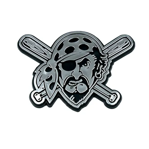 Fan Mats Pittsburgh Pirates Molded Chrome Plastic Emblem