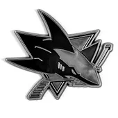 Fan Mats San Jose Sharks Molded Chrome Plastic Emblem