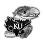 Fan Mats Kansas Jayhawks Molded Chrome Plastic Emblem