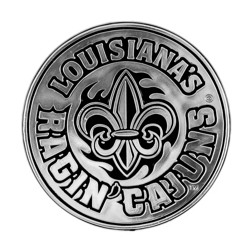 Fan Mats Louisiana-Lafayette Ragin' Cajuns Molded Chrome Plastic Emblem