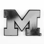 Fan Mats Michigan Wolverines Molded Chrome Plastic Emblem