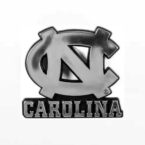 Fan Mats North Carolina Tar Heels Molded Chrome Plastic Emblem