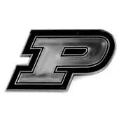 Fan Mats Purdue Boilermakers Molded Chrome Plastic Emblem