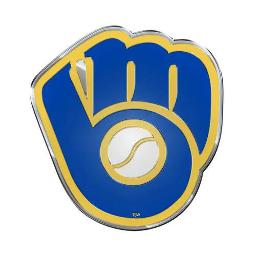 Fan Mats Milwaukee Brewers Heavy Duty Aluminum Embossed Color Emblem