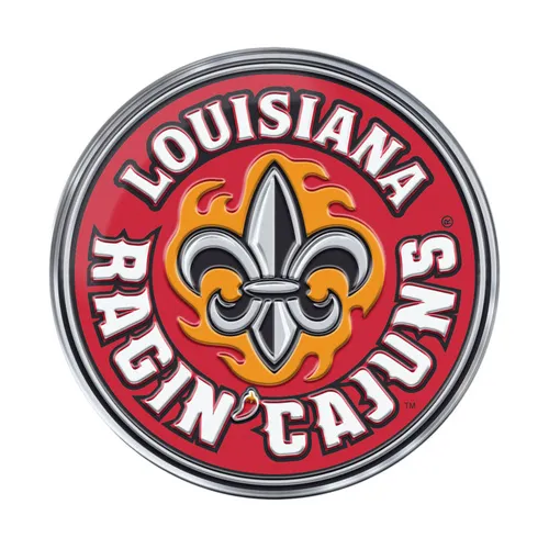 Fan Mats Louisiana-Lafayette Ragin' Cajuns Heavy Duty Aluminum Embossed Color Emblem