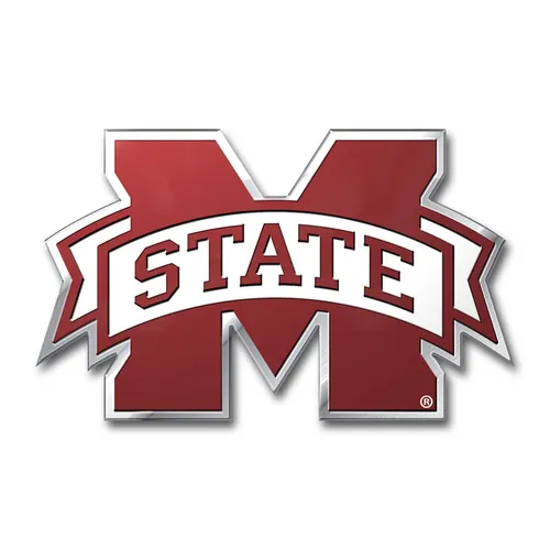 Fan Mats Mississippi State Bulldogs Heavy Duty Aluminum Embossed Color Emblem