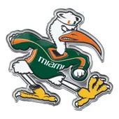 Fan Mats Miami Hurricanes Heavy Duty Aluminum Embossed Color Emblem - Alternate