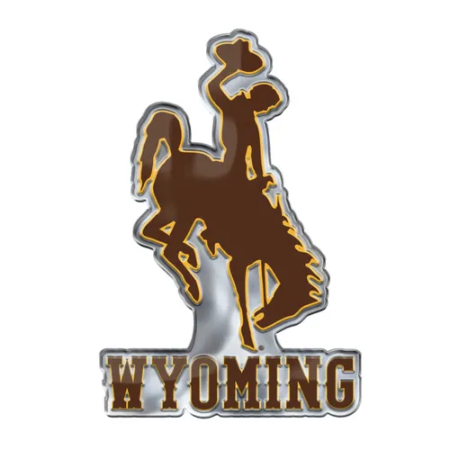 Fan Mats Wyoming Cowboys Heavy Duty Aluminum Embossed Color Emblem - Alternate