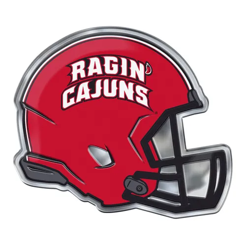 Fan Mats Louisiana-Lafayette Ragin' Cajuns Heavy Duty Aluminium Helmet Emblem