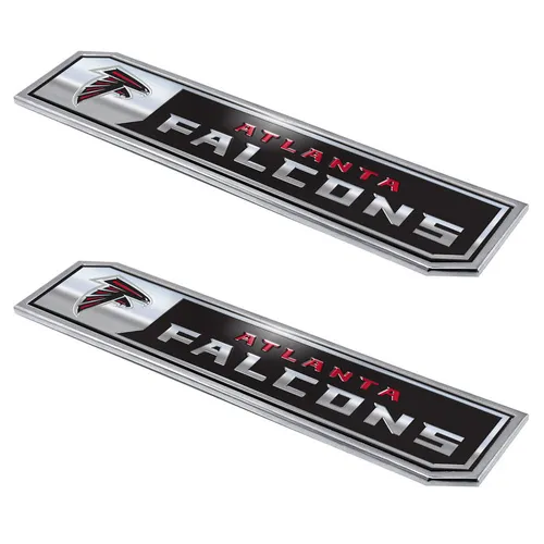 Fan Mats Atlanta Falcons 2 Piece Heavy Duty Aluminum Embossed Truck Emblem Set