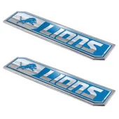 Fan Mats Detroit Lions 2 Piece Heavy Duty Aluminum Embossed Truck Emblem Set