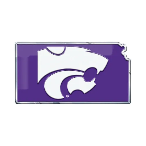 Fan Mats Kansas State Wildcats Team State Aluminum Embossed Emblem