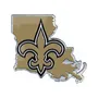 Fan Mats New Orleans Saints Team State Aluminum Embossed Emblem