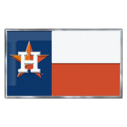 Fan Mats Houston Astros State Flag Aluminum Embossed Emblem