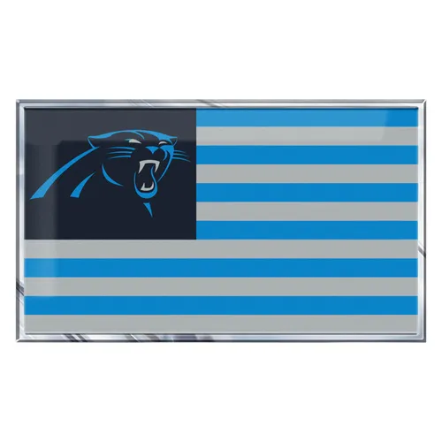 Fan Mats Carolina Panthers State Flag Aluminum Embossed Emblem