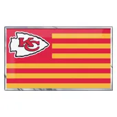 Fan Mats Kansas City Chiefs State Flag Aluminum Embossed Emblem