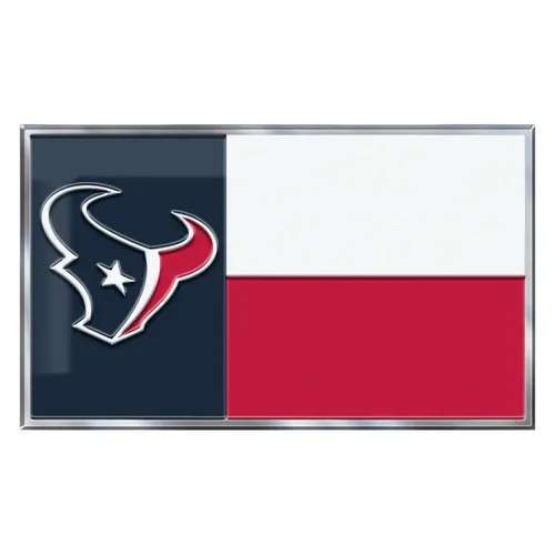 Fan Mats Houston Texans State Flag Aluminum Embossed Emblem