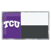 Fan Mats Tcu Horned Frogs State Flag Aluminum Embossed Emblem