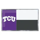 Fan Mats Tcu Horned Frogs State Flag Aluminum Embossed Emblem