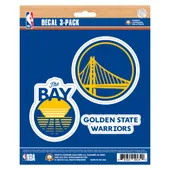 Fan Mats Golden State Warriors 3 Piece Decal Sticker Set