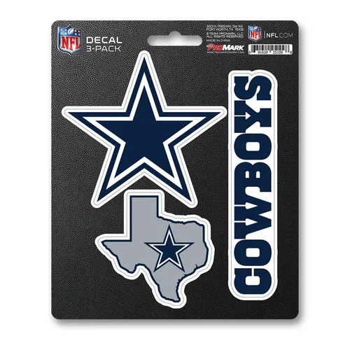 Fan Mats Dallas Cowboys 3 Piece Decal Sticker Set