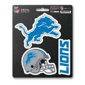 Fan Mats Detroit Lions 3 Piece Decal Sticker Set