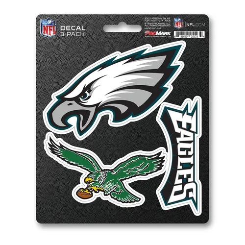 Fan Mats Philadelphia Eagles 3 Piece Decal Sticker Set